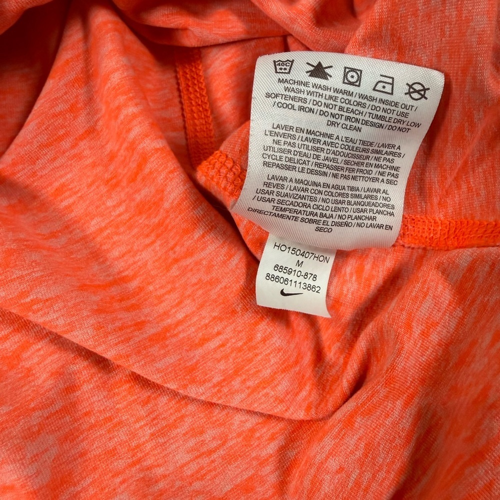 Nike Dri-Fit Quarter Zip Women's Heathered Orange Size Medium - Picture 9 of 11